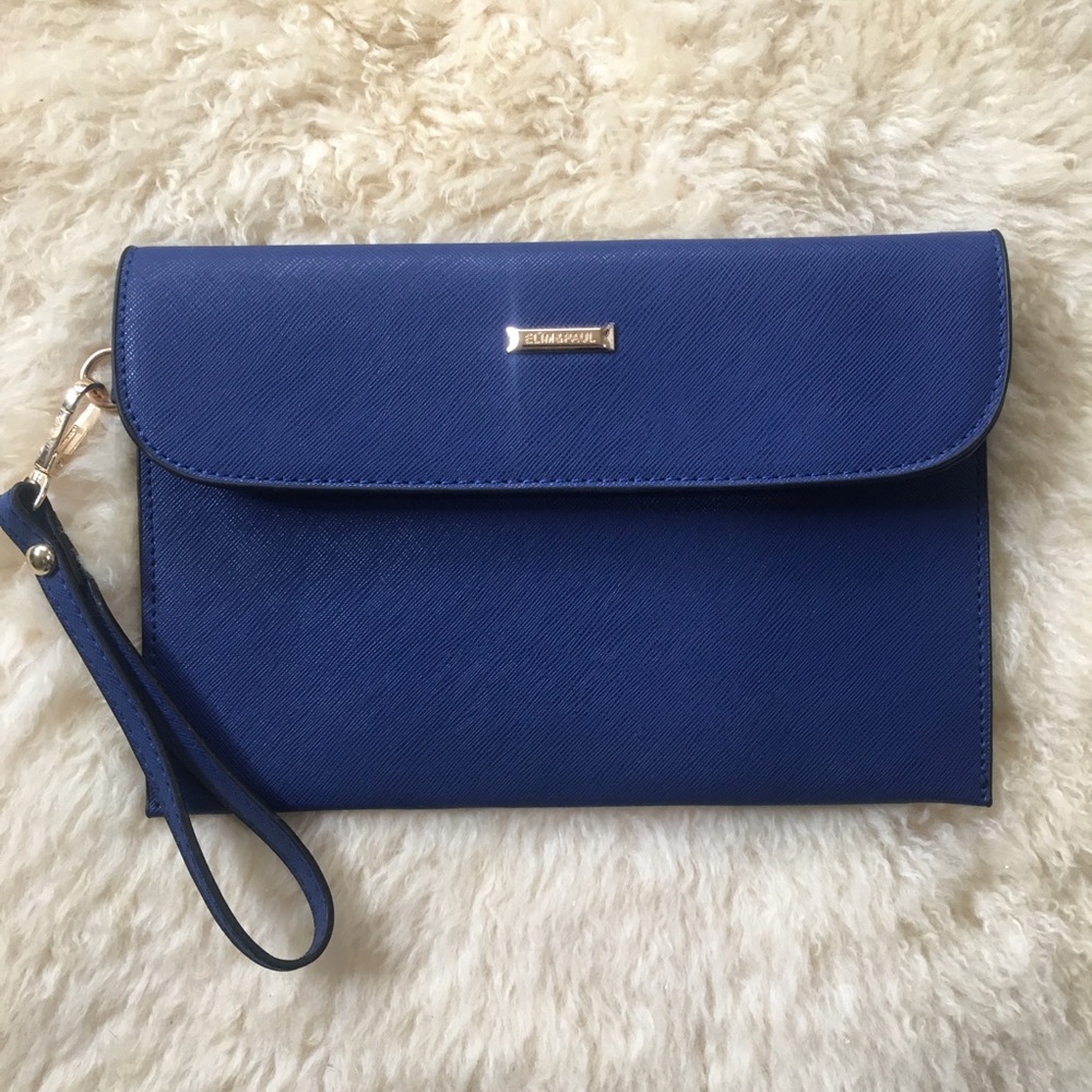 Elim & Paul Royal Blue Clutch/Wristlet